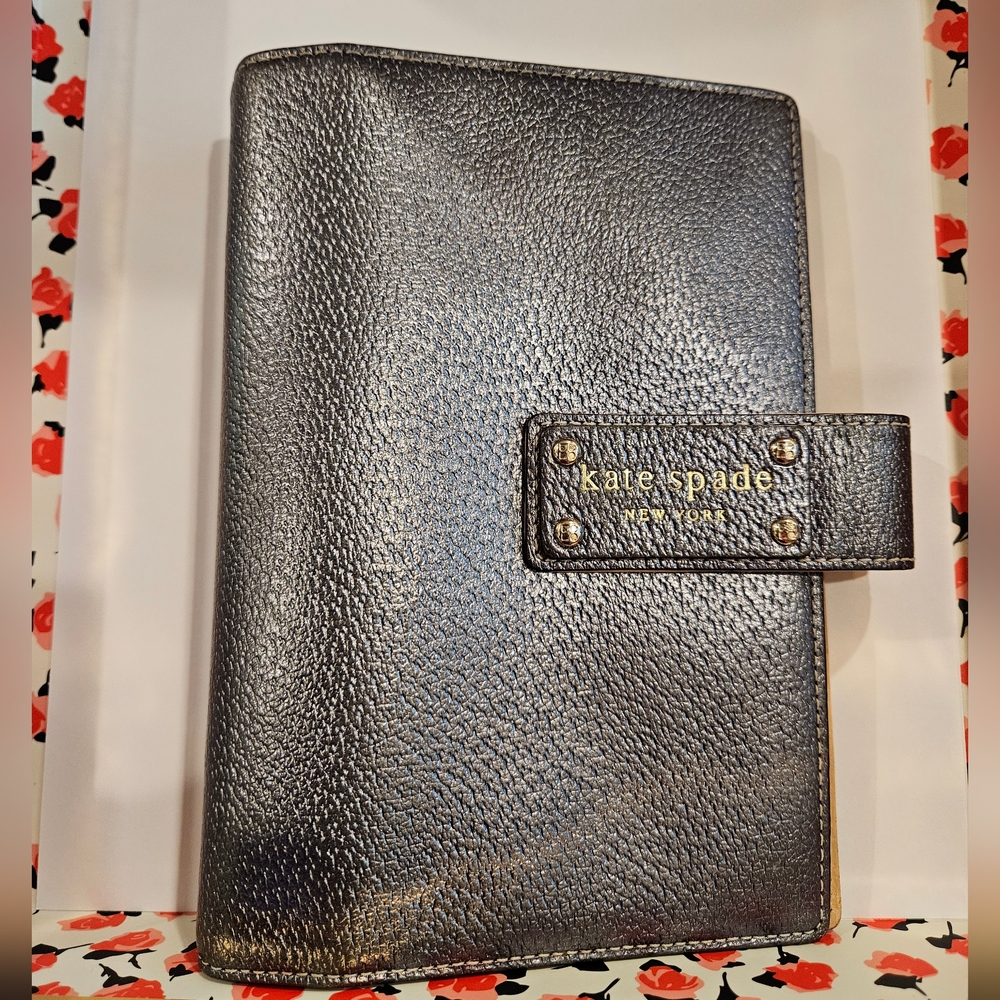 RARE!! Gunmetal KATE SPADE WELLESLEY PERSONAL PLANNER